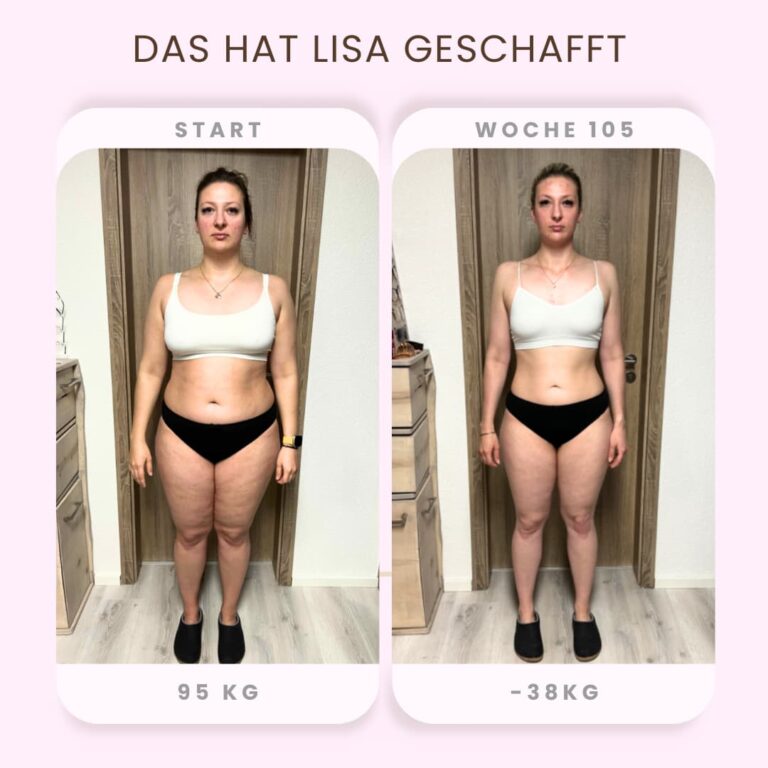 Transformation von Lisa: von 95 kg auf minus 38 kg in 105 Wochen