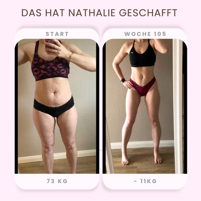 Transformation von Nathalie: von 73 kg auf minus 11 kg in 105 Wochen
